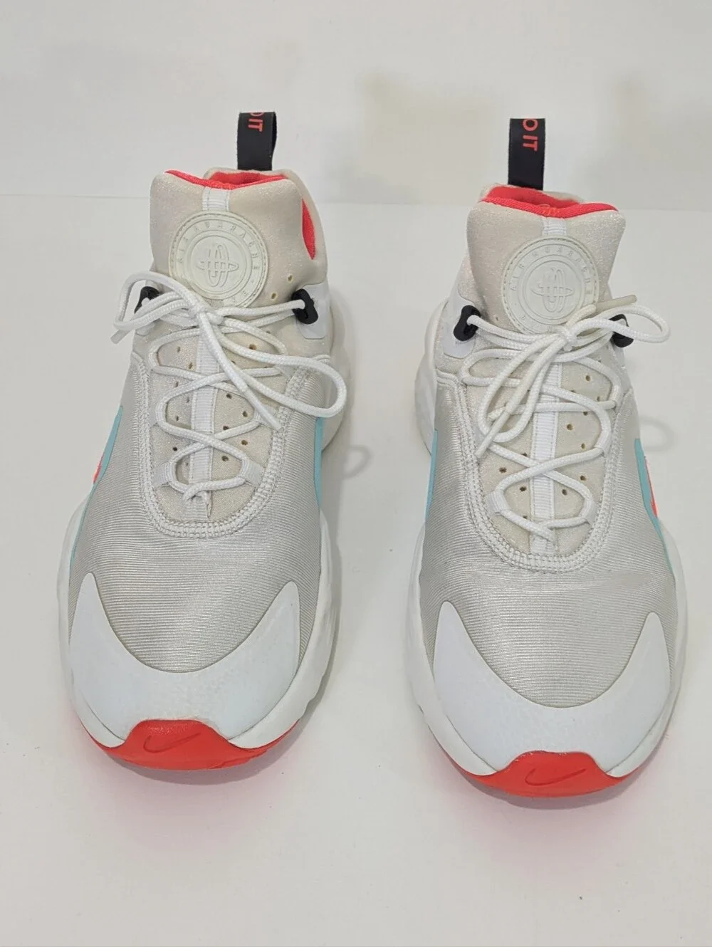 Nike Air Huarache City Move Sneakers - Size 9 Womens - White Cream Crimson Blue